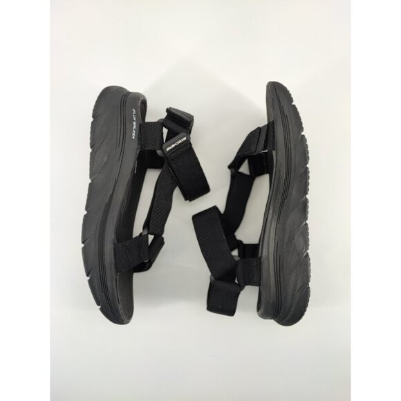 Skechers Men's Sport D’lux Walker Black Sandals Size 8 US - Picture 6 of 9